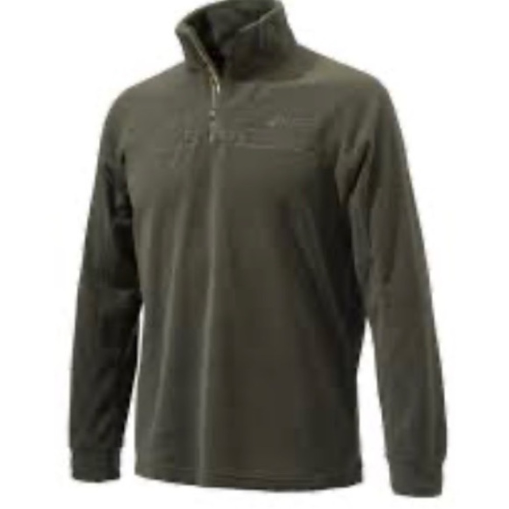 Beretta Polar Fleece 1/4 Zip Pullover Men’s M Olive Green Hunting Outdoor